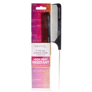 Pin Tail Carbon Comb High Heat Resistant 9 - Coarse Teeth 1 Pc Comb